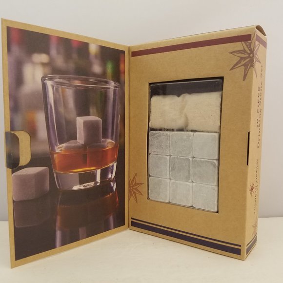 Drinking Stone Set w/ Carrying Pouch by American Vintage Style 10-Piece - Picture 1 of 6